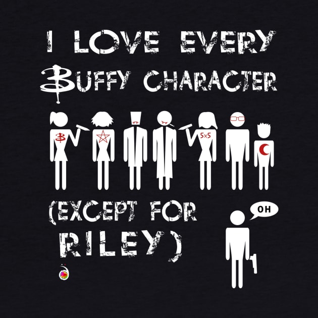 I love every Buffy character except for Riley by rednessdesign